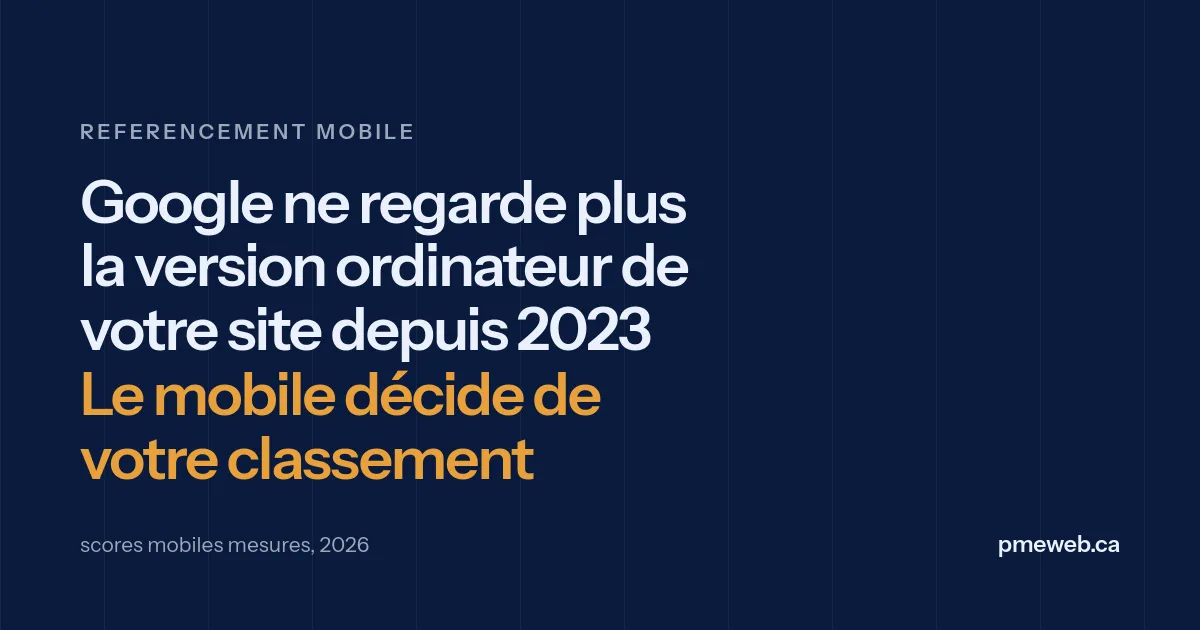 Google ne regarde plus la version ordinateur de votre site depuis 2023